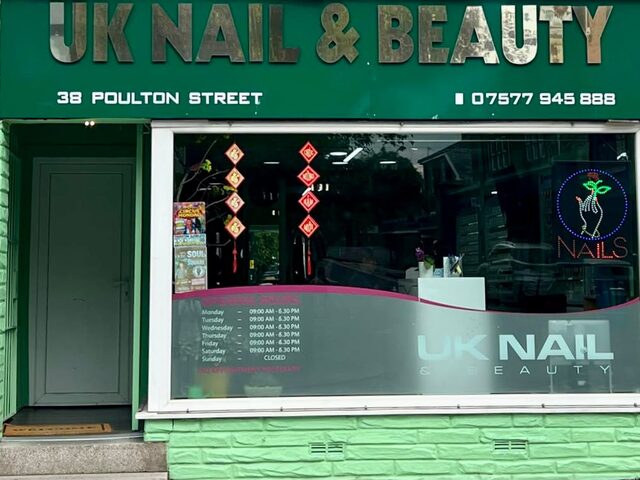 The UK Nail & Beauty shopfront on Poulton Street, Kirkham